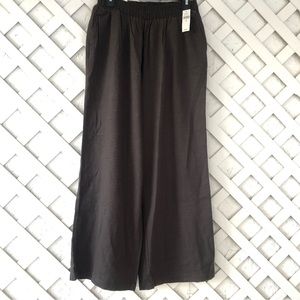 Gap Factory Palozzo Linen Clean Coal High Waist Wide Leg Pants